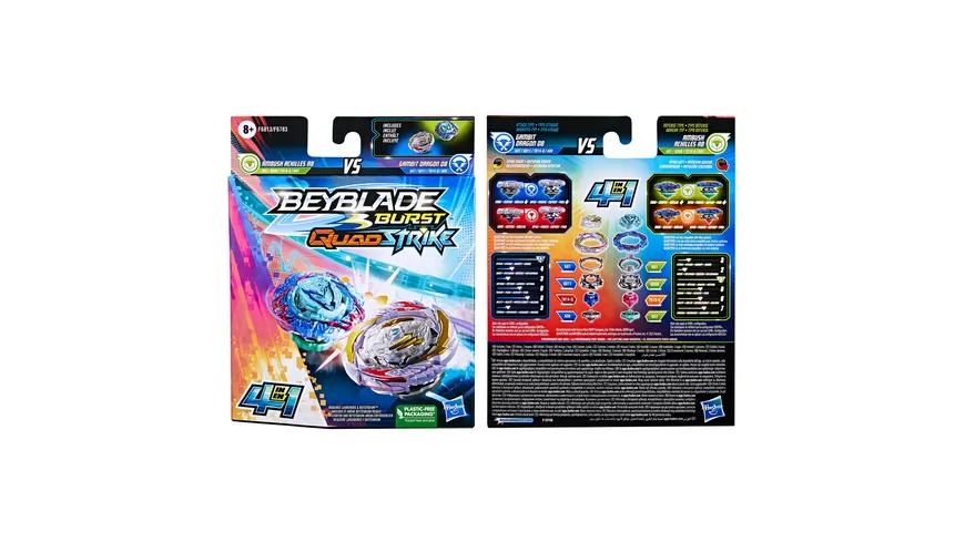 Hasbro - Beyblade Burst QuadStrike Doppelpack, 1 Stück, sortiert