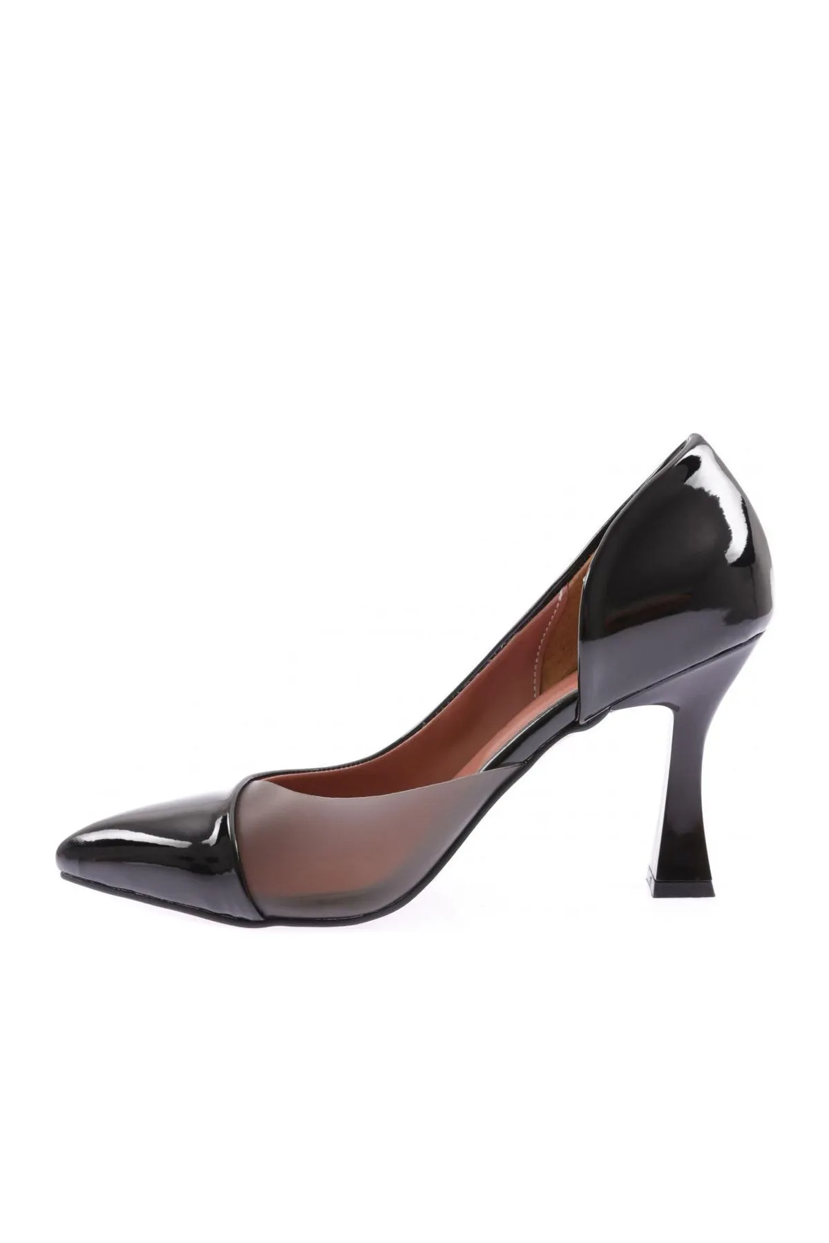 DGN  Schwarzes Lackleder - Stilettos mit spitzer Spitze für Damen