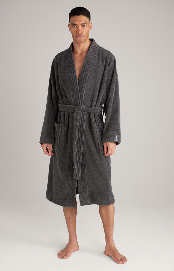 Herren Bademantel in Anthrazit