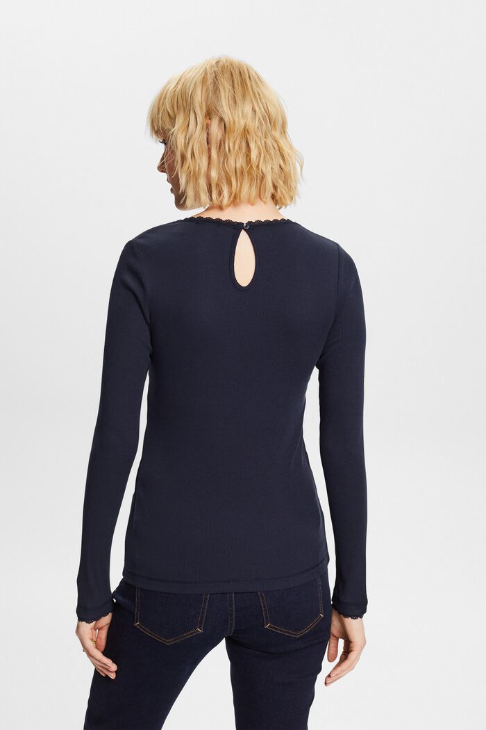 Geripptes Longsleeve, Organic Cotton