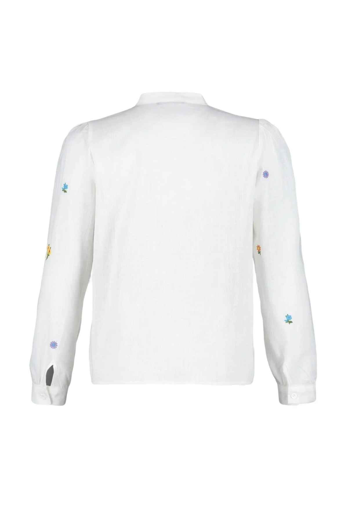 Trendyol Collection  Ecru Bestickt - Regular Fit Gewebtes Hemd TWOSS23GO00152
