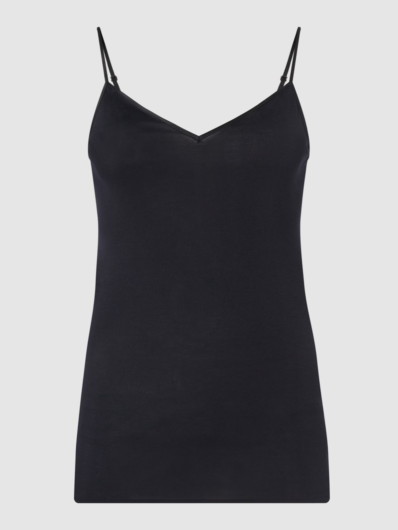Unterhemd mit Spaghettiträgern - nahtlos Modell Cotton Seamless in schwarz