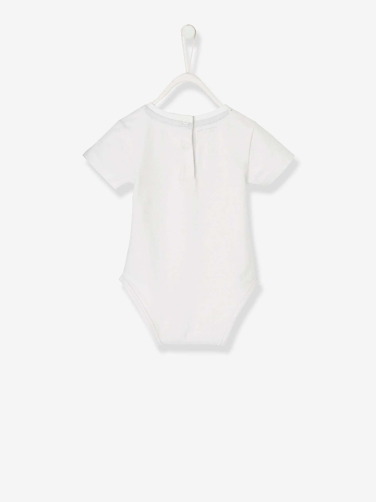 Vertbaudet Baby-Set: Sonnenhut, Body und Latzhose Oeko-Tex - weiß/blau