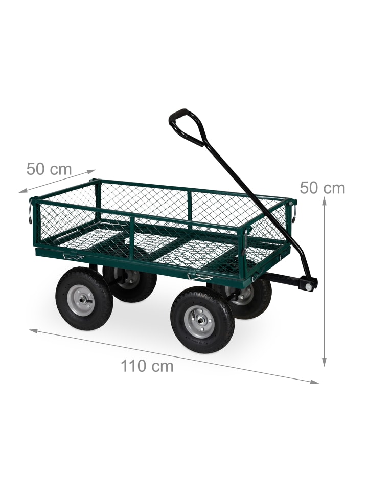 relaxdays Handwagen in Grün günstig kaufen onesize