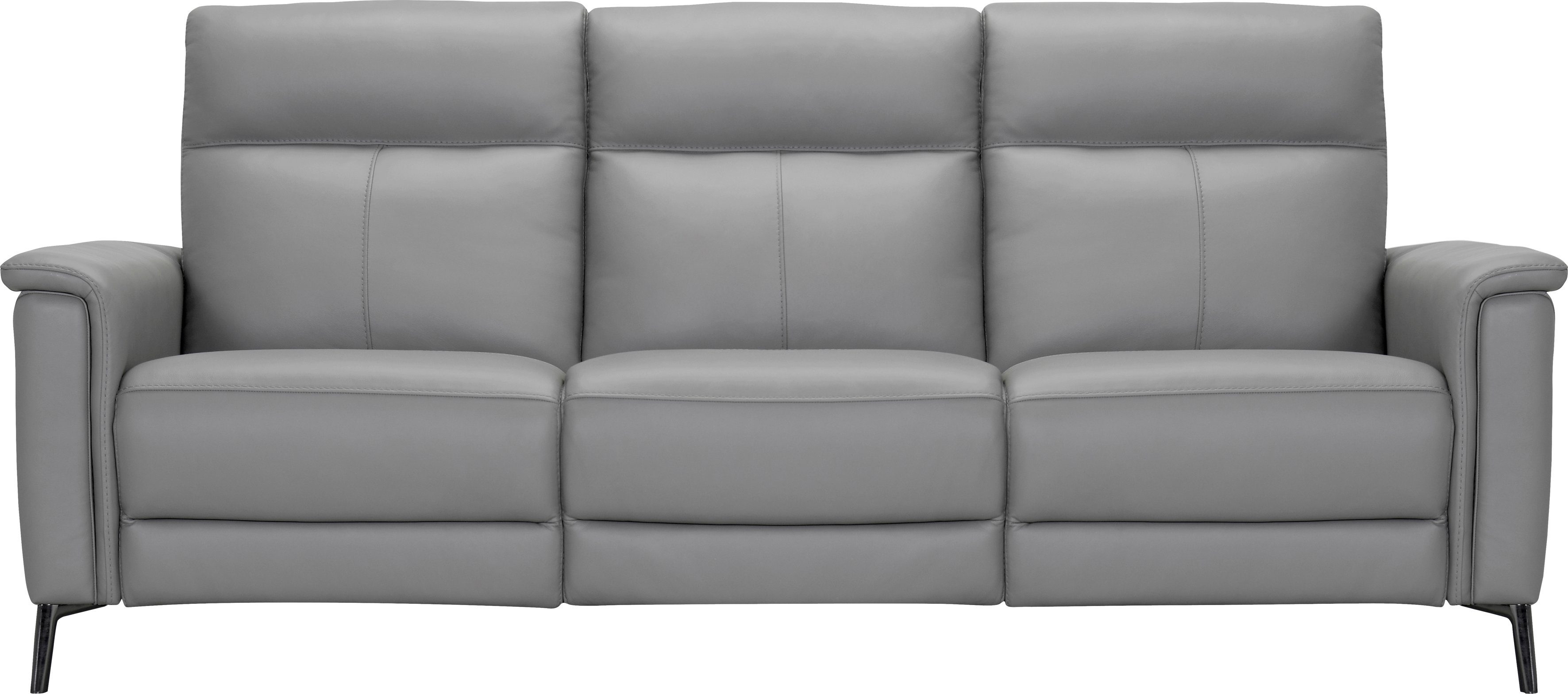 Places of Style 3-Sitzer Barano, Relaxsofa in Leder und Webstoff, elektrische Relaxfunktion in 2 Sitzen, Kopfteilverstellung und USB