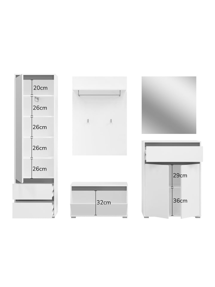 ebuy24 Weiß 237 x 35 cm günstig kaufen onesize