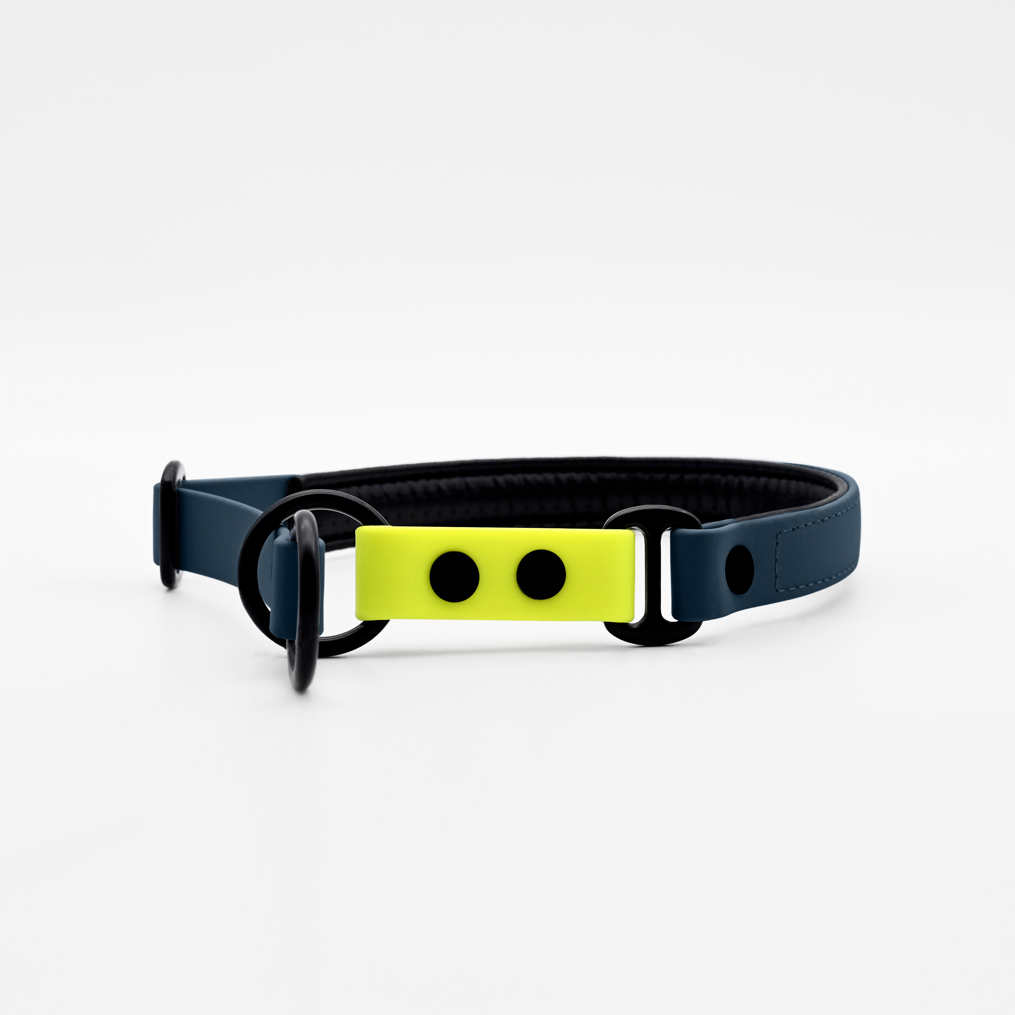 THE DOG IDEA Hundehalsbänder THE DOG IDEA Zugstopp Halsband Navy neon gelb L
