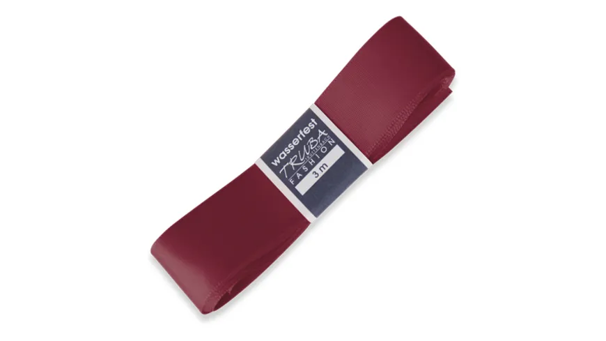 TRUBA Seidenband mit Webkante bordeaux 3 m