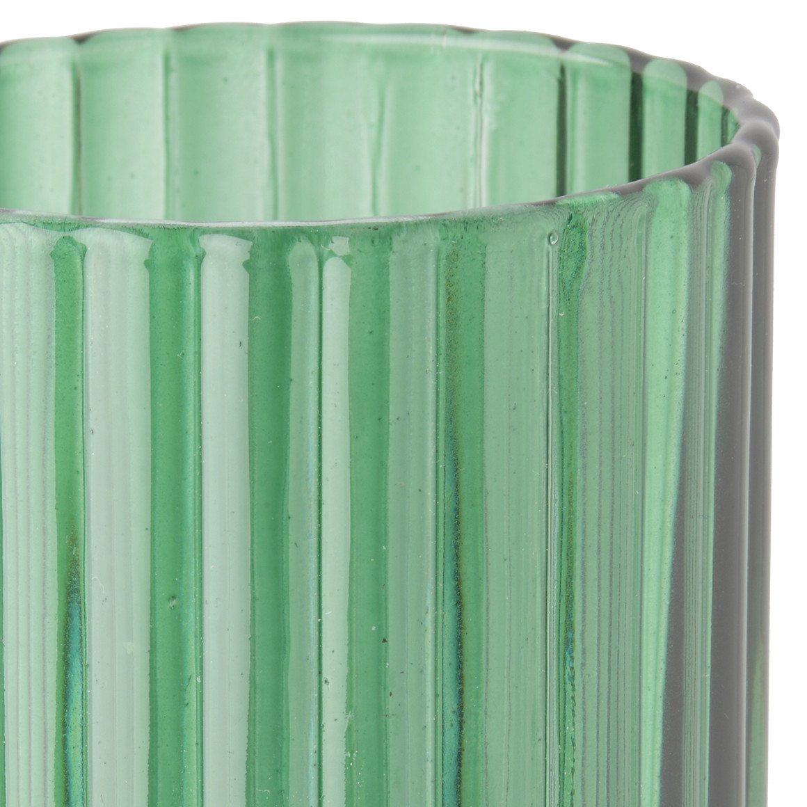 Teelichthalter in geriffelter Optik