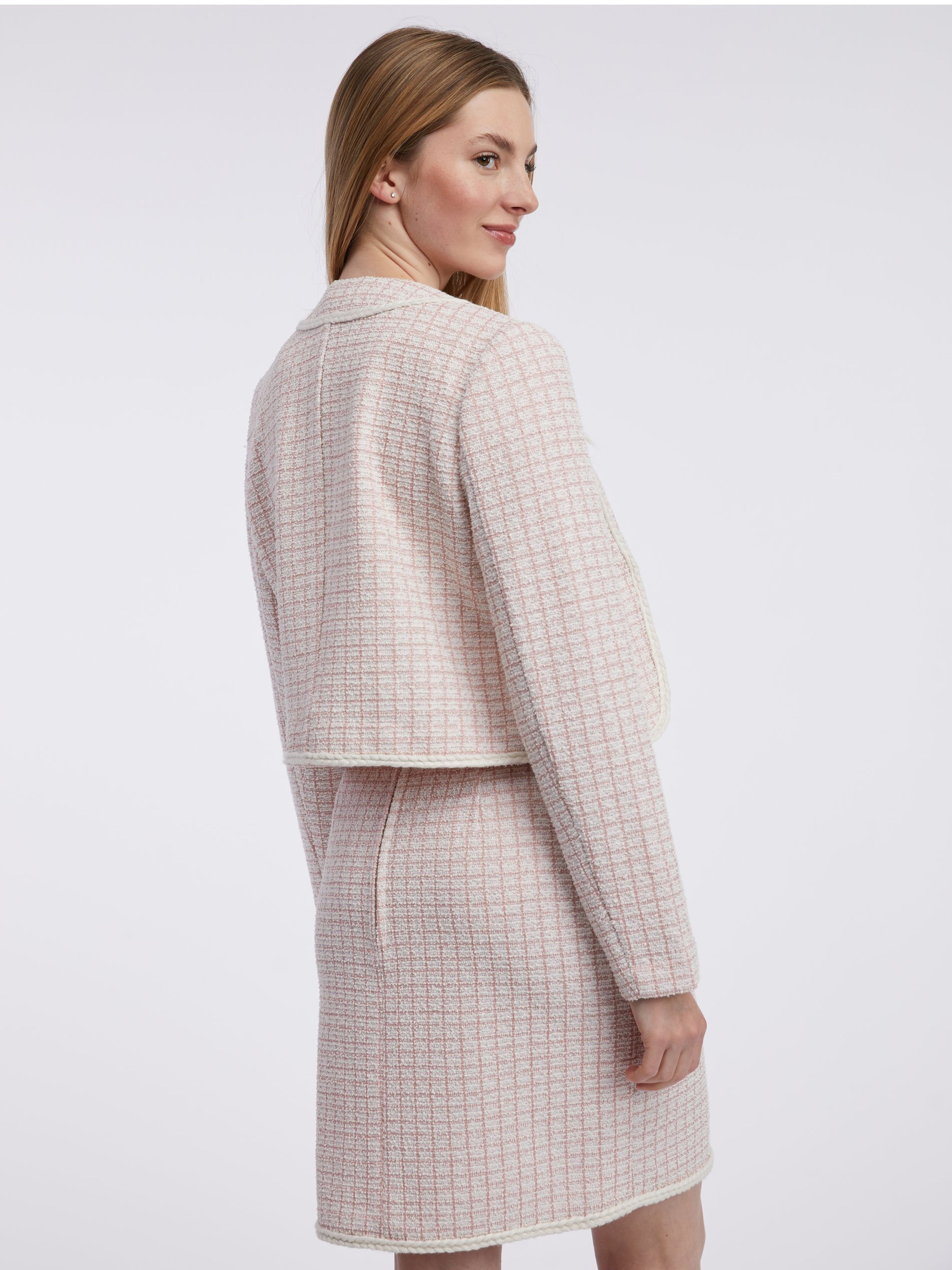 Hellrosa Damen-Tweed-Jacke ORSAY