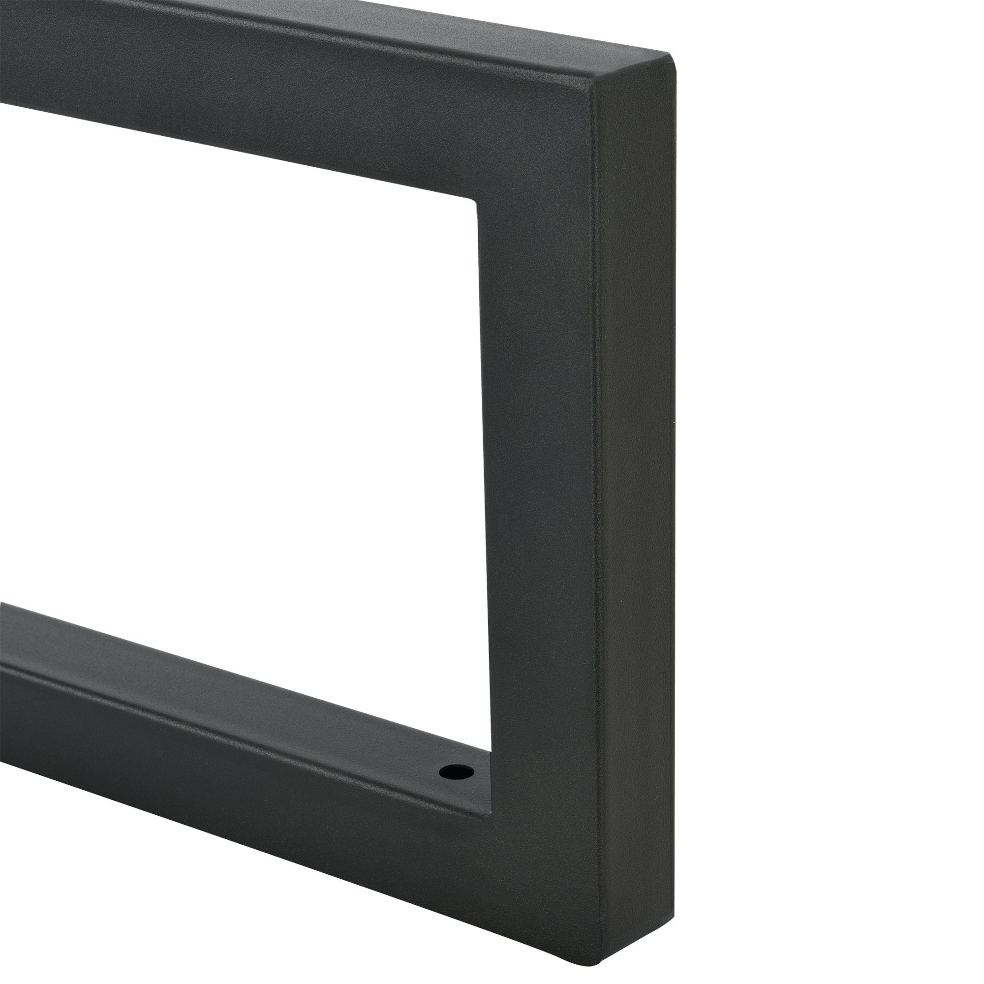 en.casa Tischgestell, Hamina Wandkonsole 2er Set 50 x 20 cm Schwarz