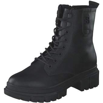 s.Oliver Schnür Boots in schwarz