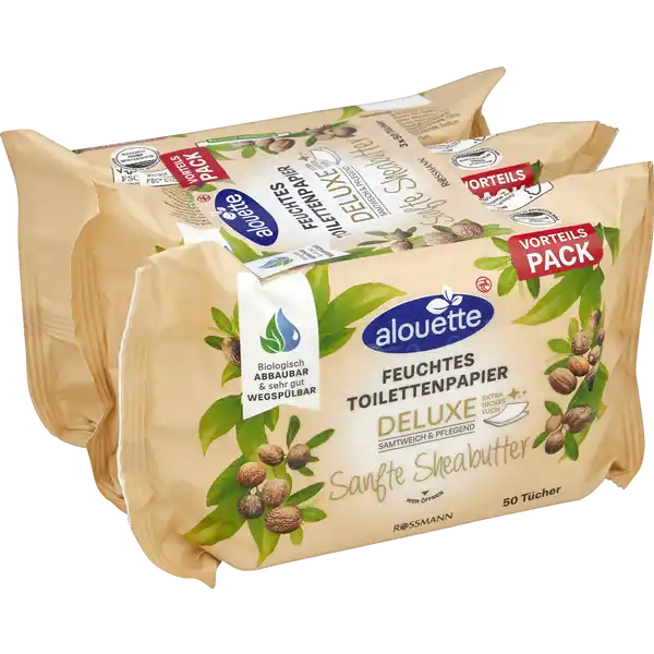 Deluxe feuchte Toilettentücher mit Sheabutter Duft