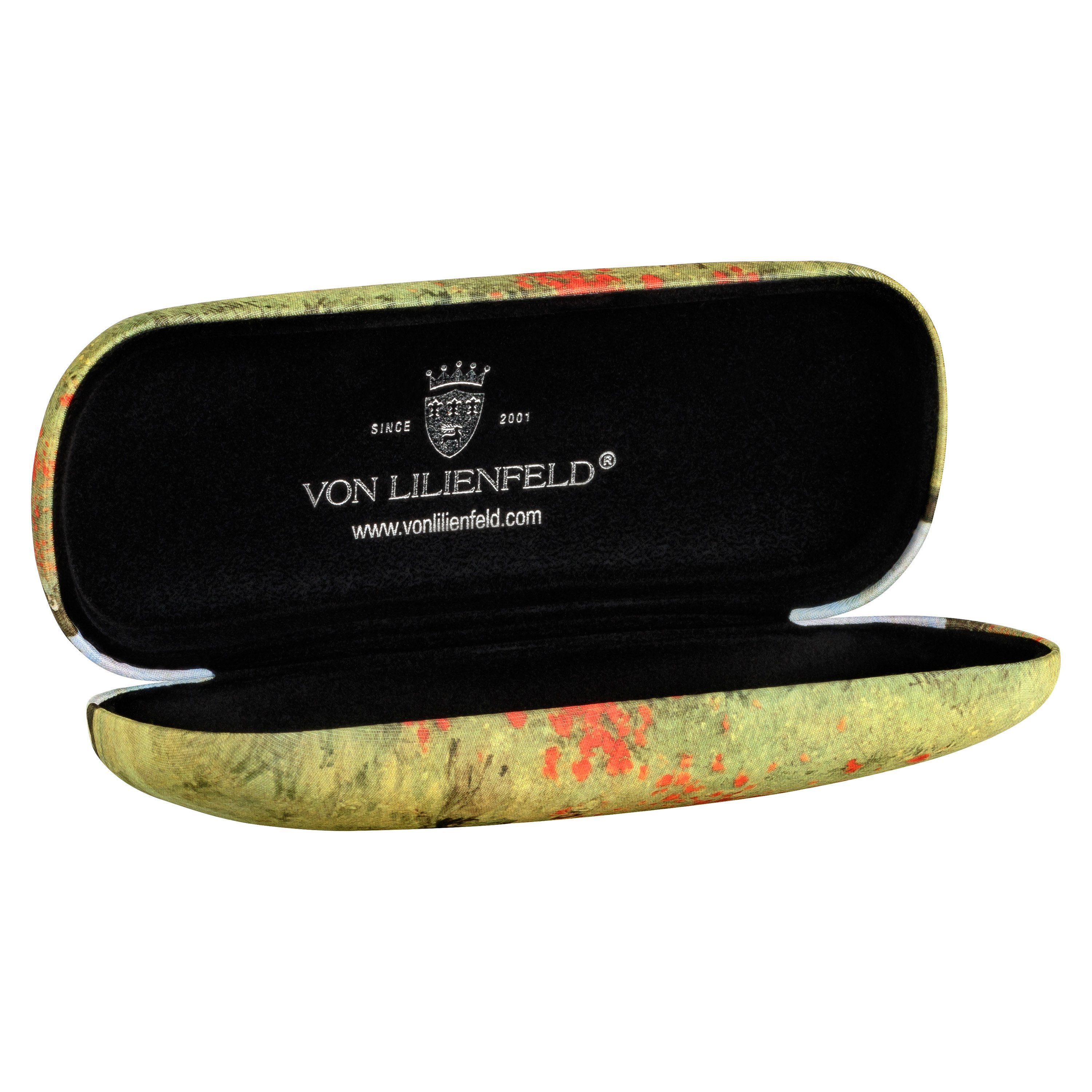 von Lilienfeld Brillenetui Brillenetui Claude Monet: Mohnblumenfeld Kunst Motiv Brillenbnbox, stabiles mit Mikrofaser bezogenes Hardcase