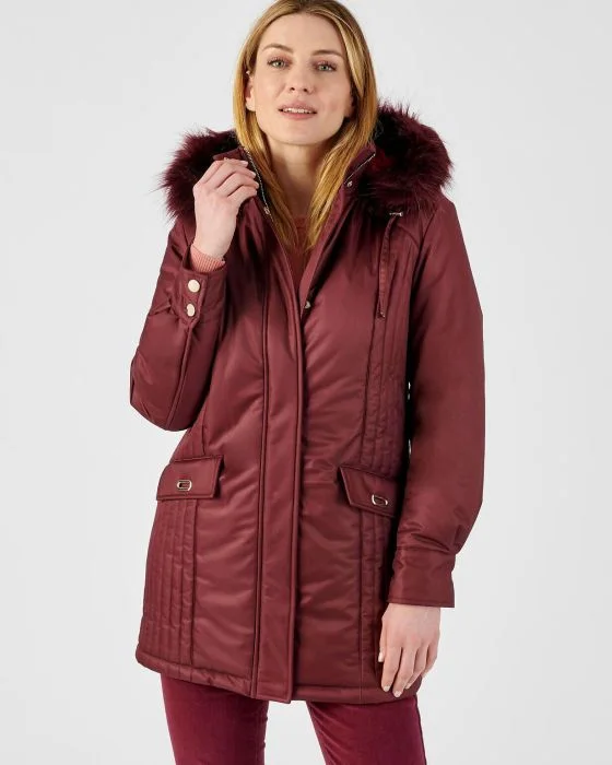 Parka chaude à piqûres fantaisie Thermolactyl