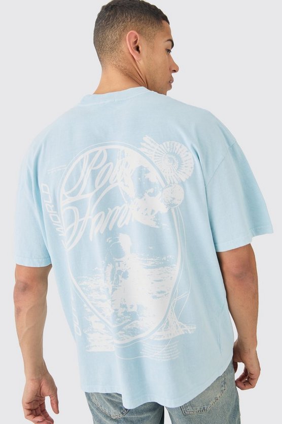 Oversize T-Shirt mit Pour Homme Print