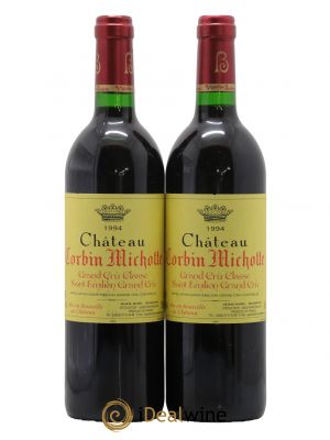 Château Corbin Michotte Grand Cru Classé  1994 - Lot de 2 Bouteilles