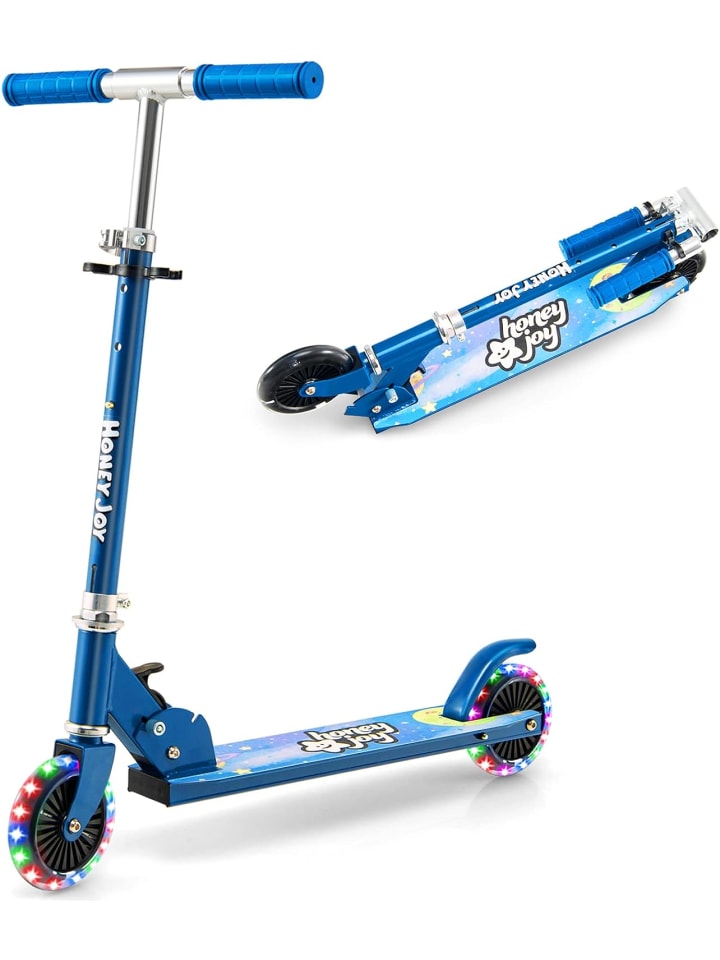 COSTWAY Scooter mit LED-Räder ab 3 Jahren in Blau günstig kaufen 66 cm