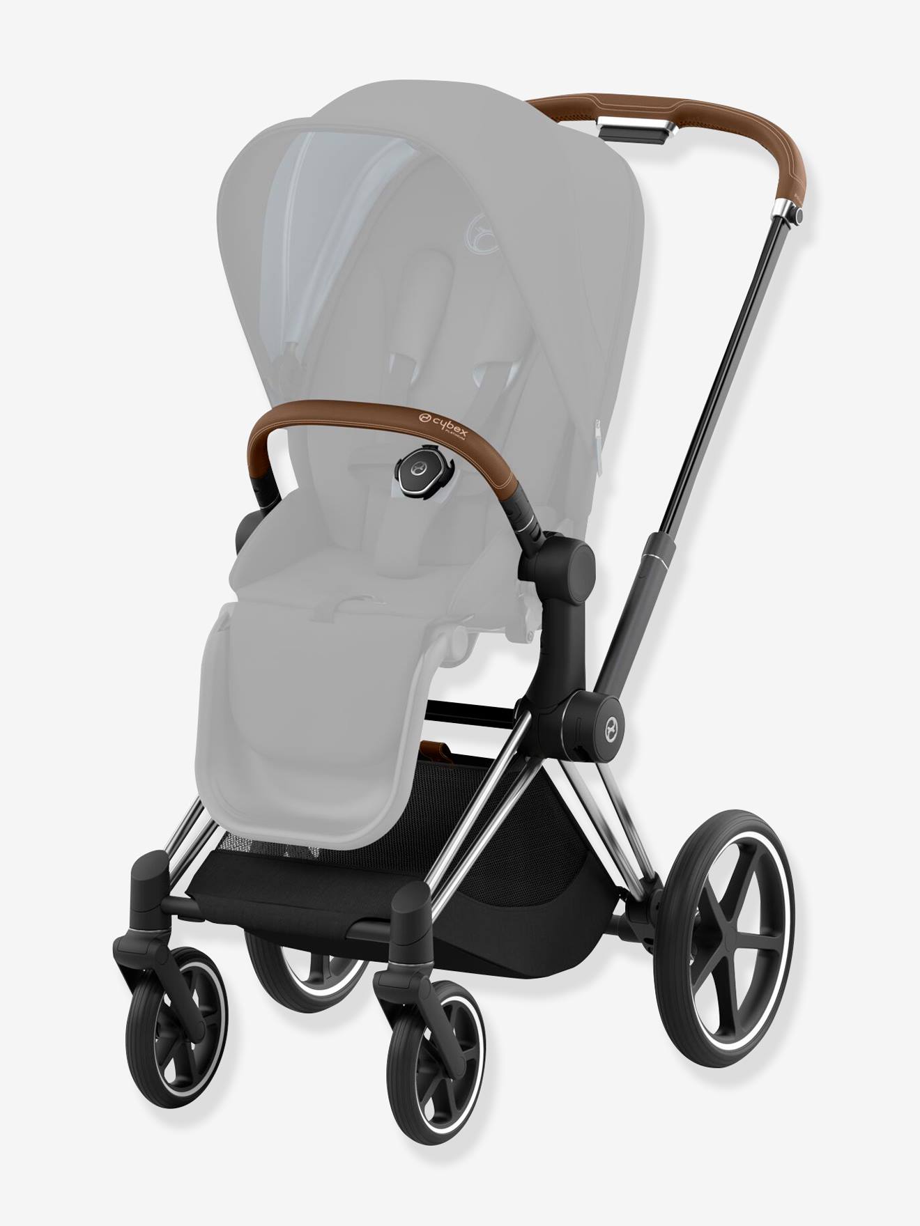 Poussette personnalisable Priam Nouvelle Génération CYBEX Platinum marron chromé (chrome brown)