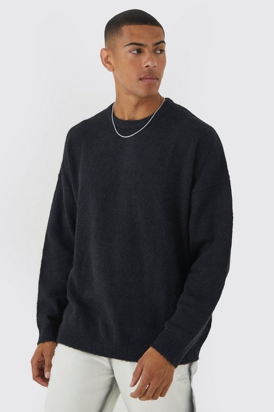 Oversize Rundhals-Pullover