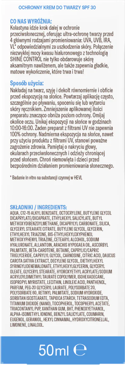 Kolastyna Sun Super-Mat SPF30 - Gezichtscrème 50 ml