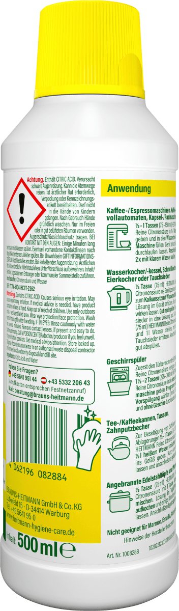 Zitronensäure rein flüssig, 500 ml
