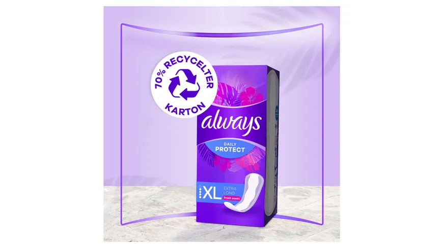 Always DAILY Slipeinlagen Protect Extra Long mit leichtem Duft BigPack 40ST