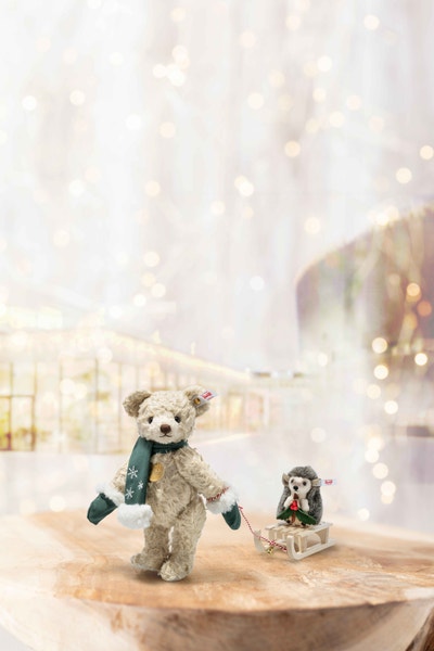 Teddies for tomorrow Teddybär mit Igel, 25 cm, beige