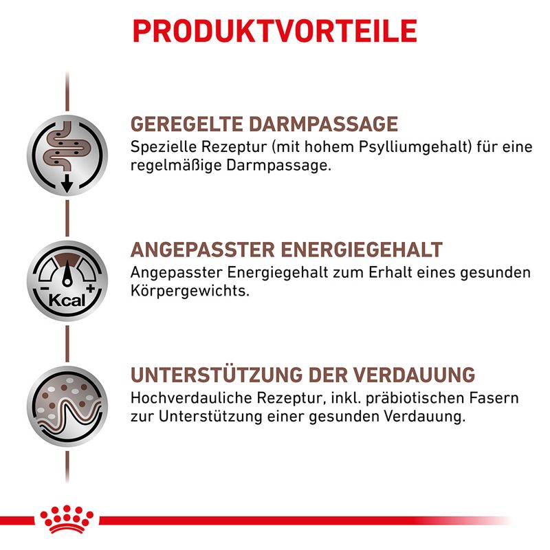 Royal Canin Veterinary Feline Gastrointestinal Fiber Response in Soße