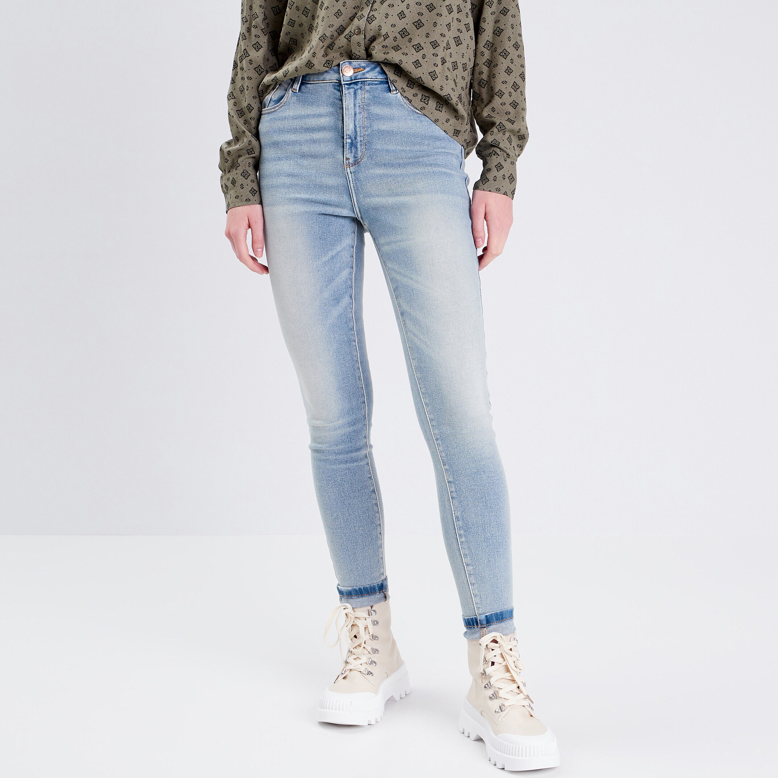 Jeans skinny denim bleach femme | Cache Cache