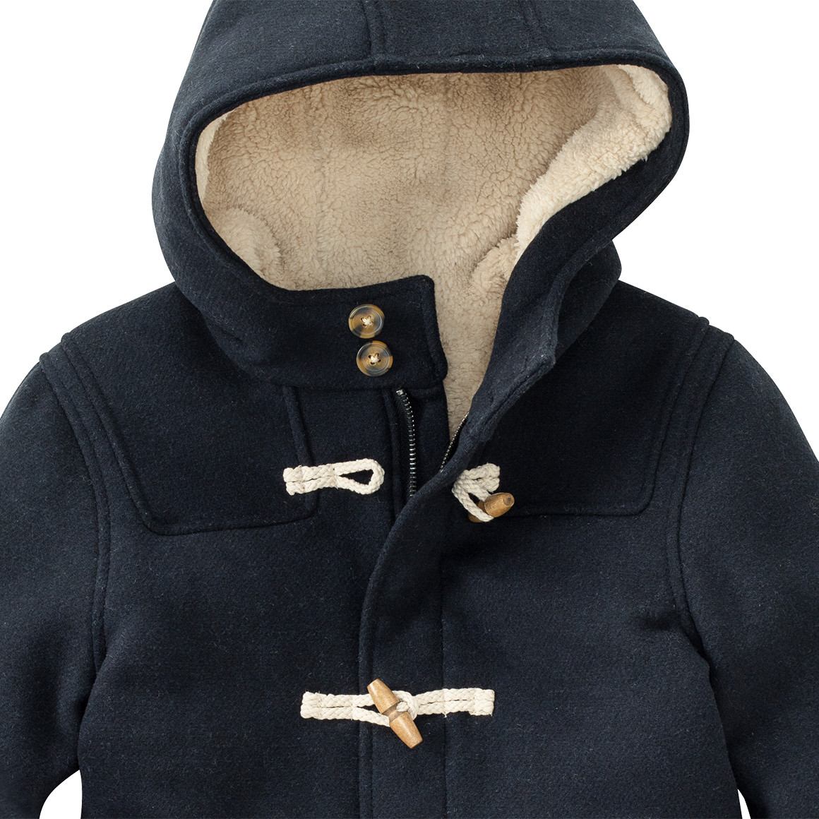 Jungen Dufflecoat-Mantel mit Knebelknöpfen