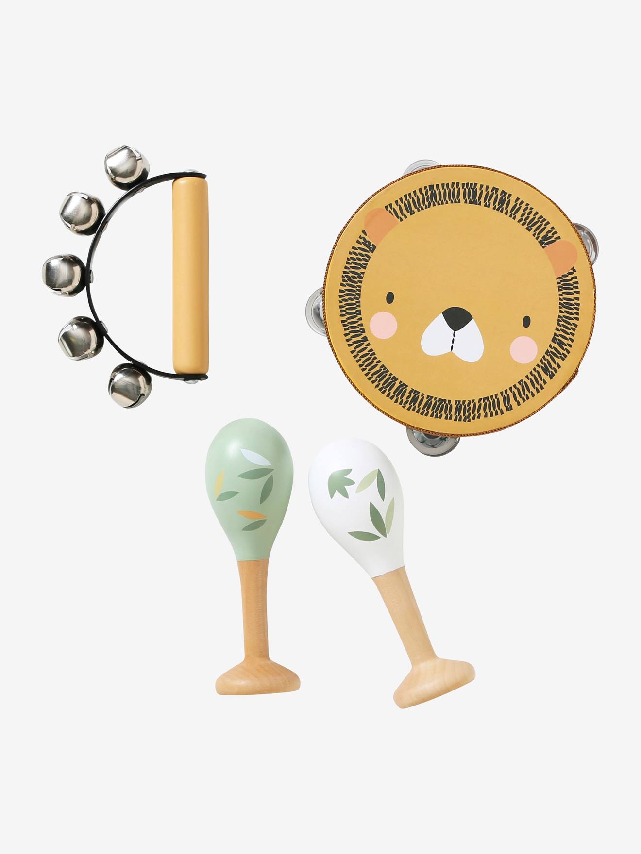 Vertbaudet Kinder Perkussion-Set, Holz FSC - rosa kirschen