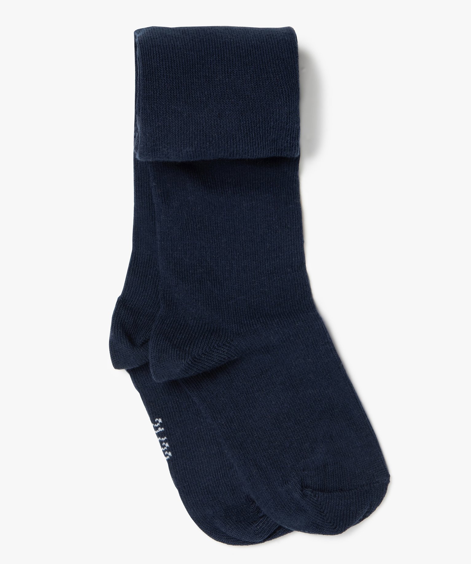 Collant uni bébé fille marine | GEMO