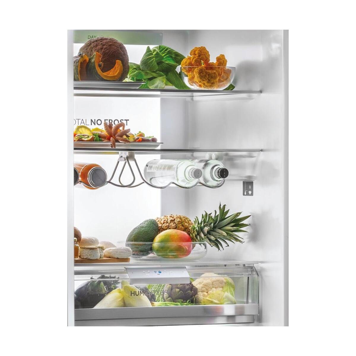 Haier Kühl-/Gefrierkombination HTR7720DNMP, Platinum Inox