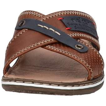 Rieker Kreuzband Pantolette in braun