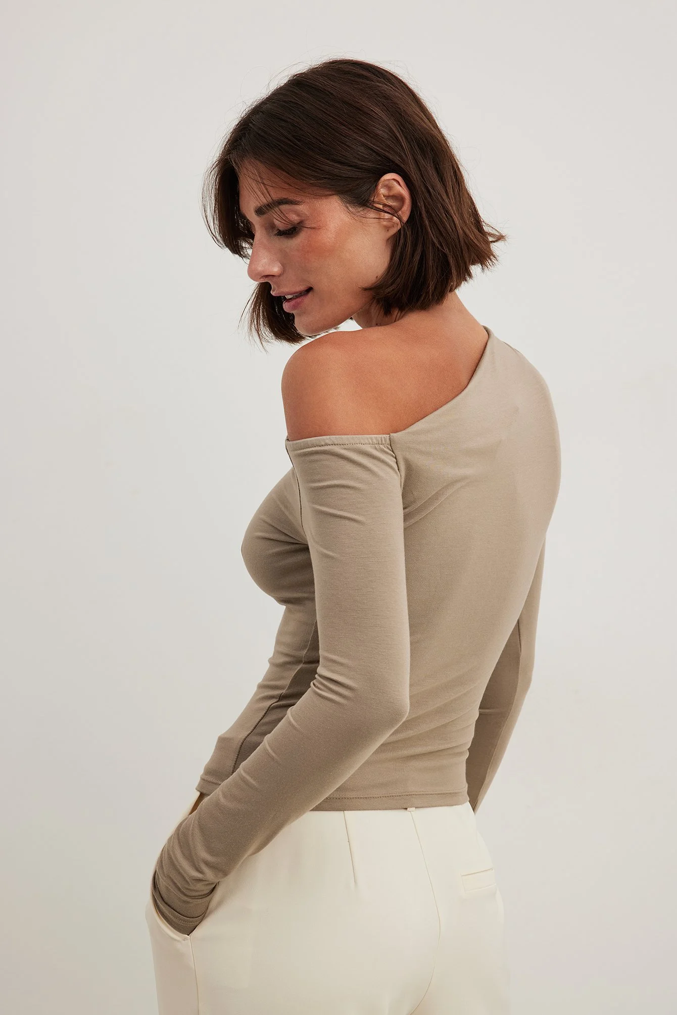 Schulterfreies Jersey-Top