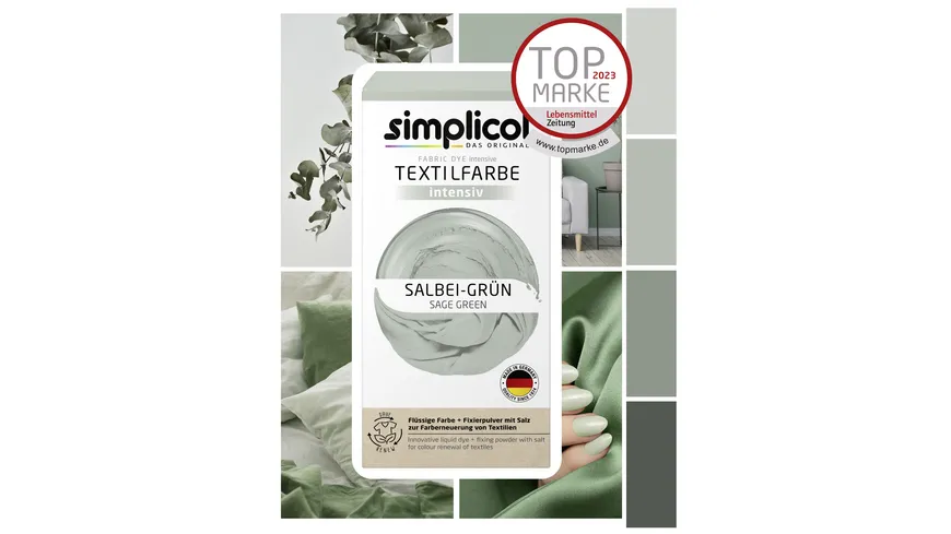 Simplicol Textilfarbe Intensiv Salbei-Grün 150 ml