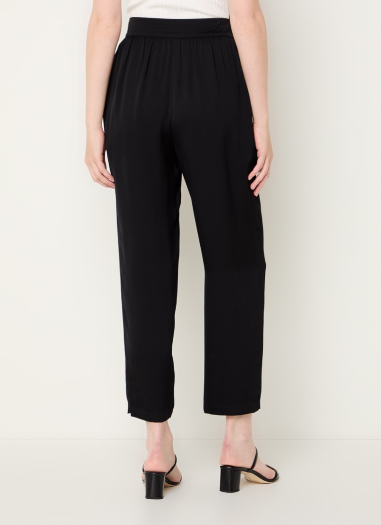 Pantaloni LKBennett Coco, cu croială dreaptă, lungime 7/8, talie înaltă și curea.