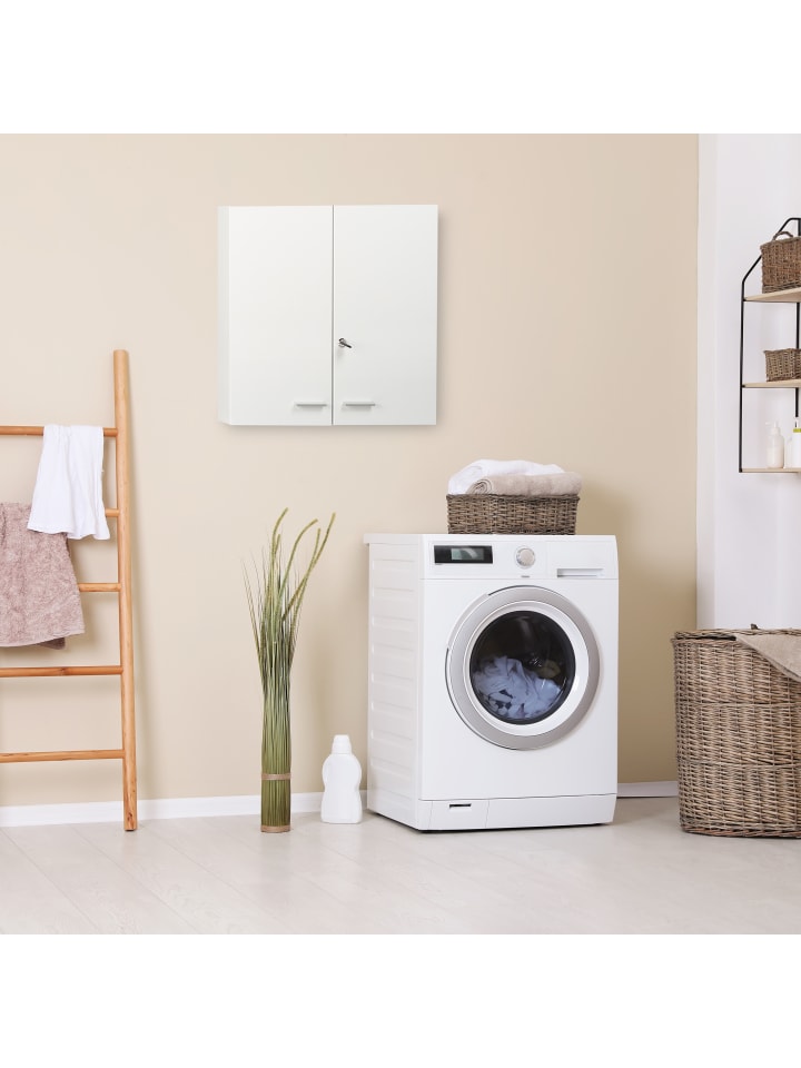 relaxdays Medikamentenschrank in Weiß - (B)53 x (H)53 x (T)20 cm günstig kaufen onesize