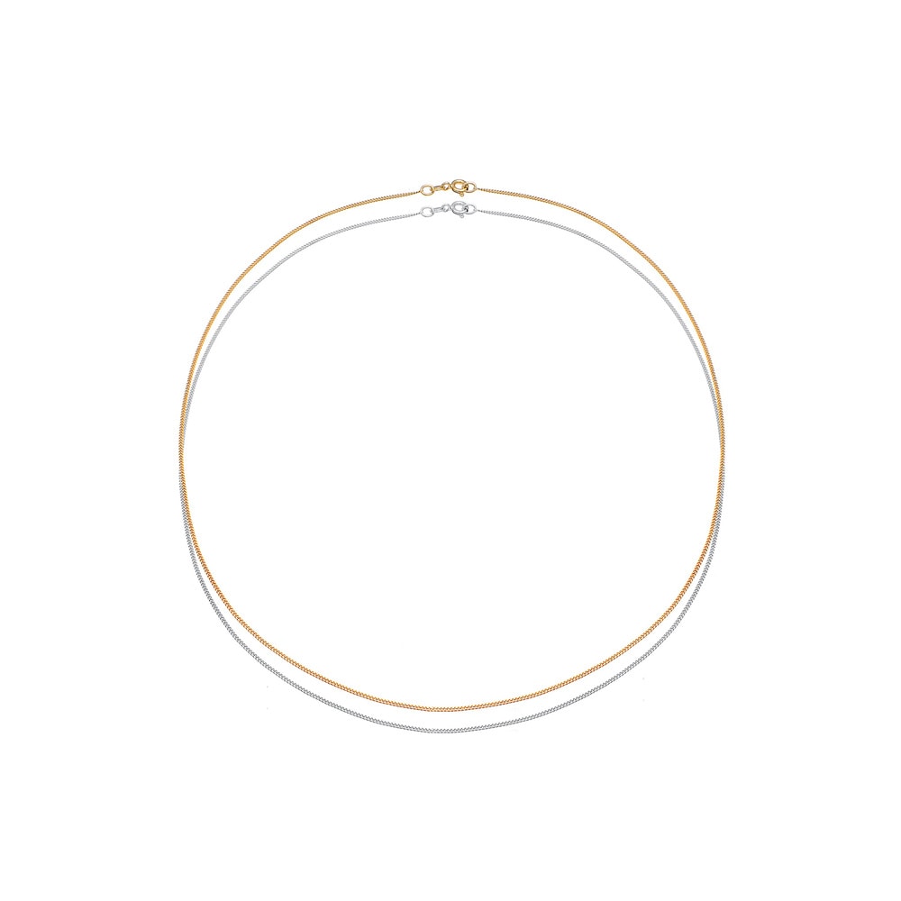 Elli Elli Collier Basic Panzerkette Klassisch 2er Set 925 Silber collier