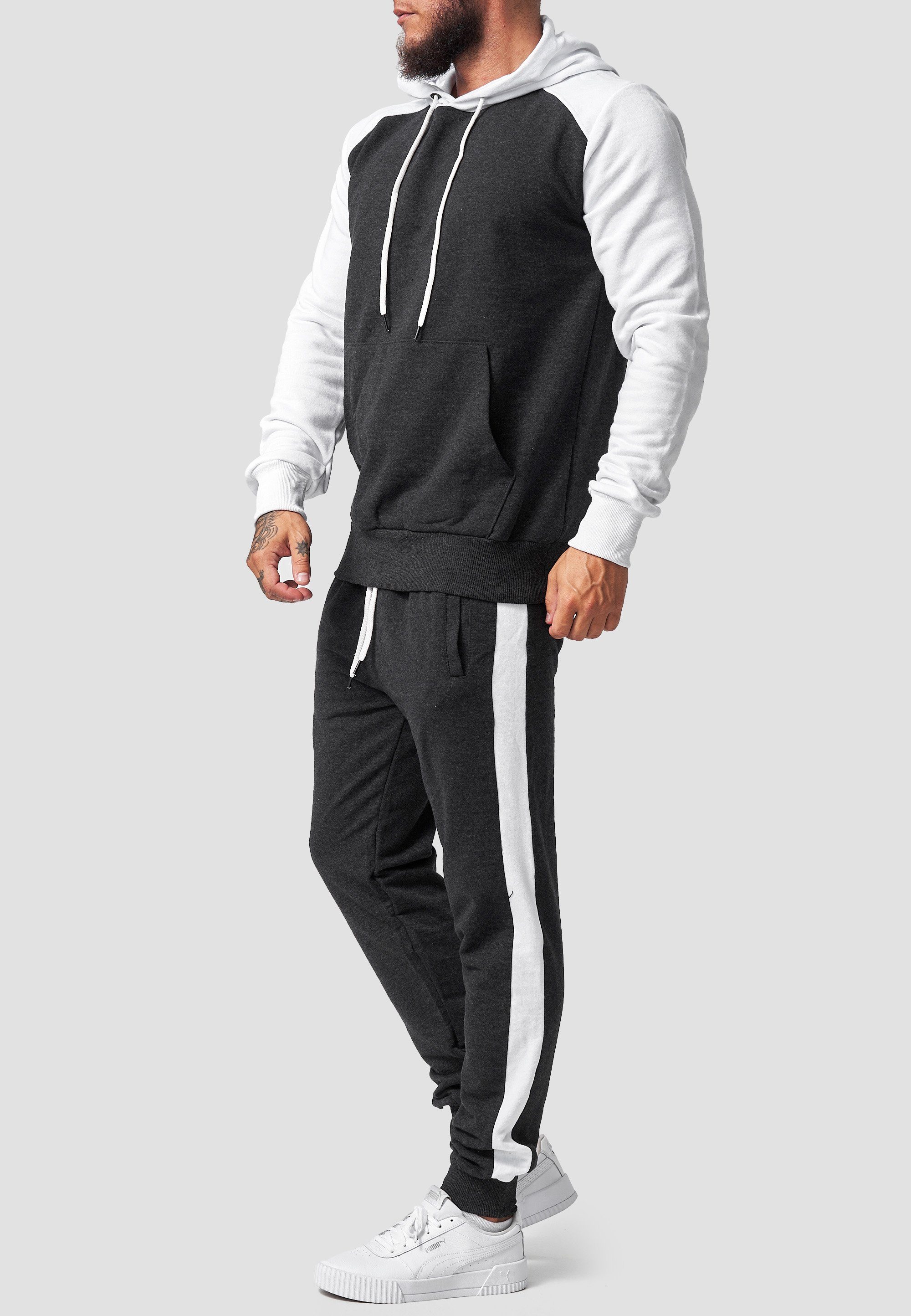 OneRedox Jogginganzug JA-1639C (Sportanzug Jogger Trainingsanzug), Fitness Freizeit Casual