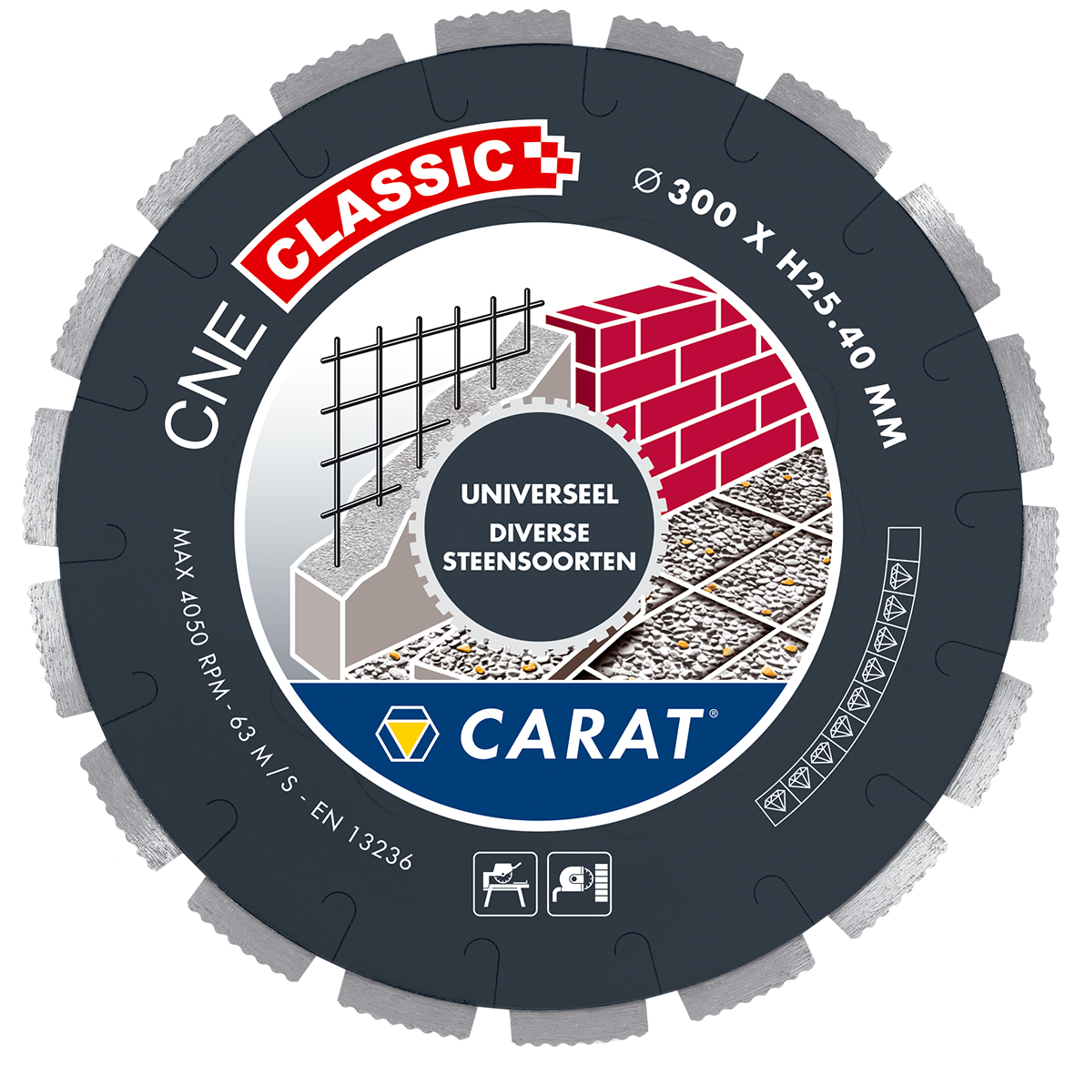 Carat CNEC350500 Univerzalni diamantni žagin list CNE CLASSIC 350x30.0MM