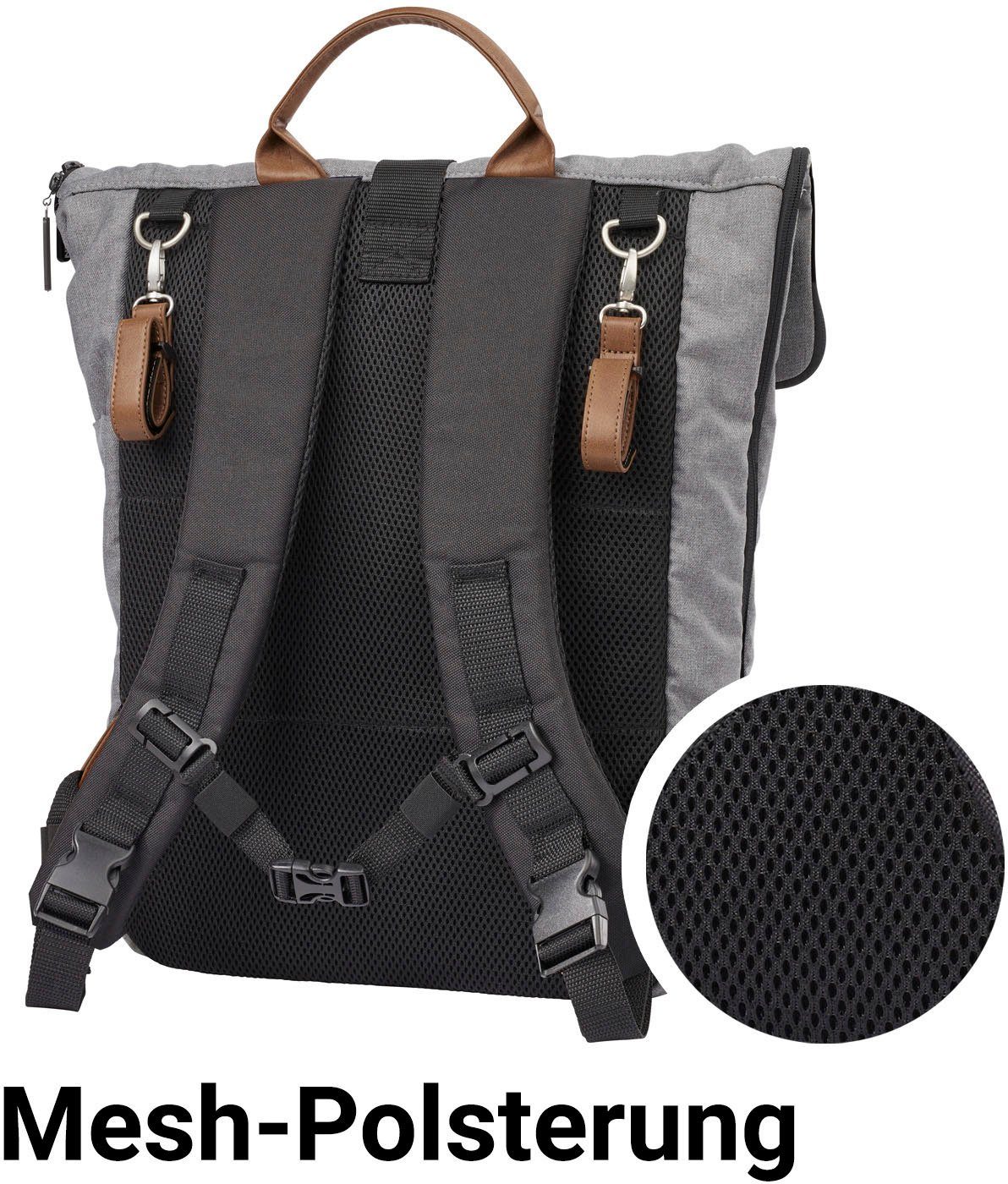 Gesslein Wickelrucksack N°6, eisblau, Made in Germany