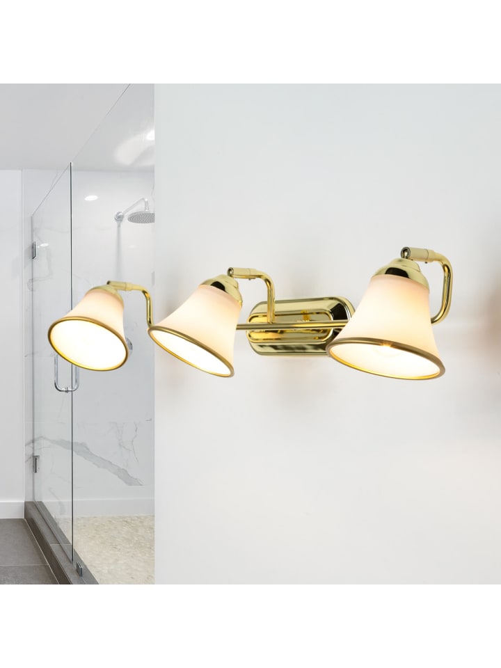 Licht-Erlebnisse Wandlampe in Gold Weiß günstig kaufen onesize