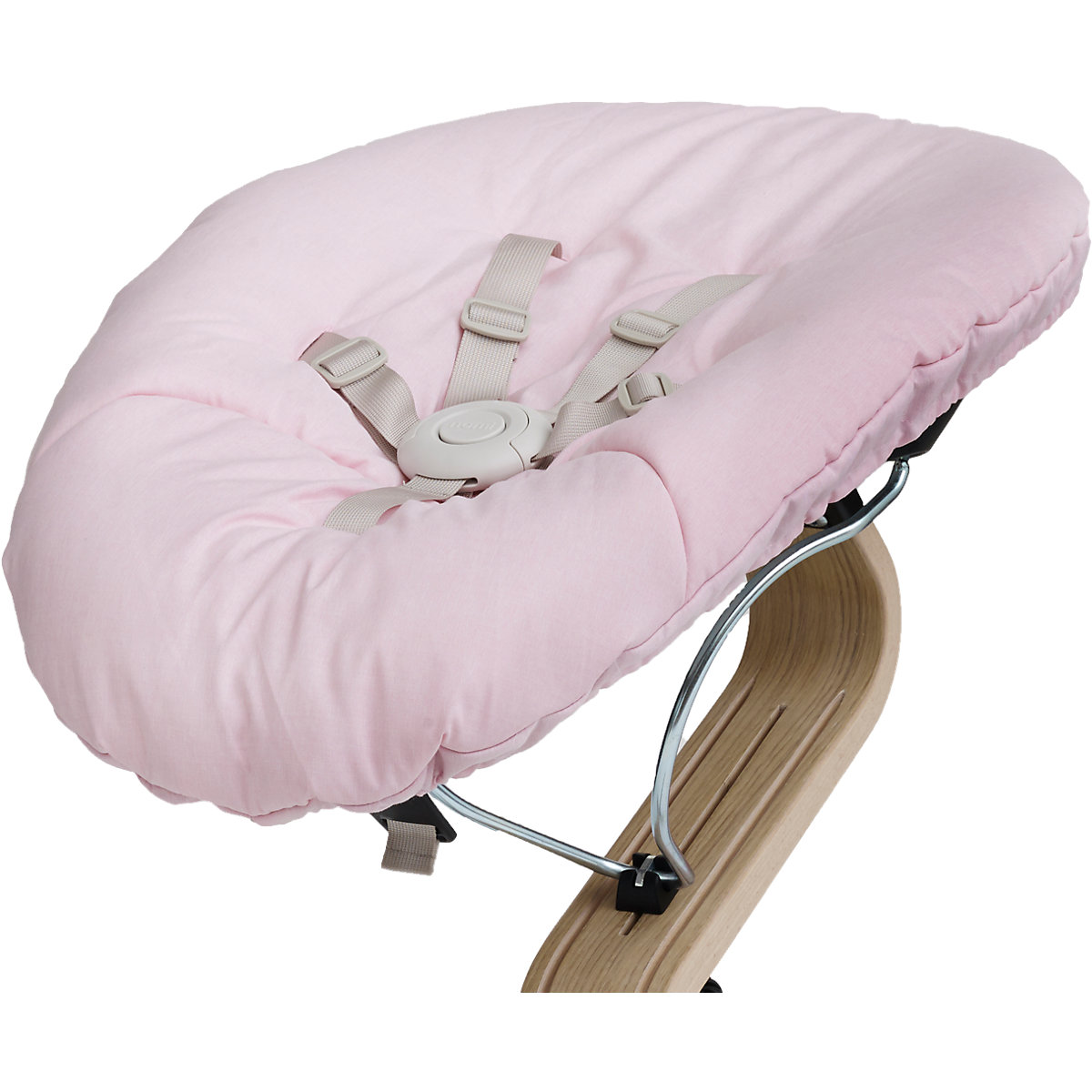 Nomi Baby coffee mit Matratze pale pink/sand