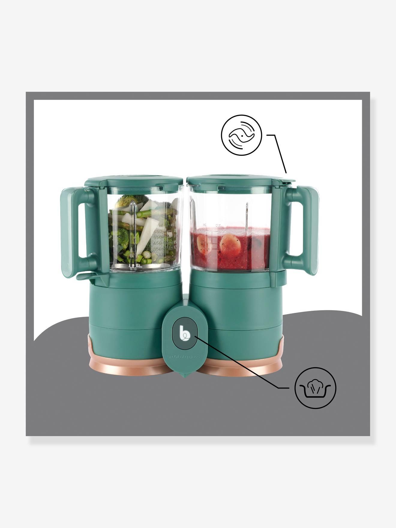 Robot multifonctions Nutribaby Glass BABYMOOV forest green