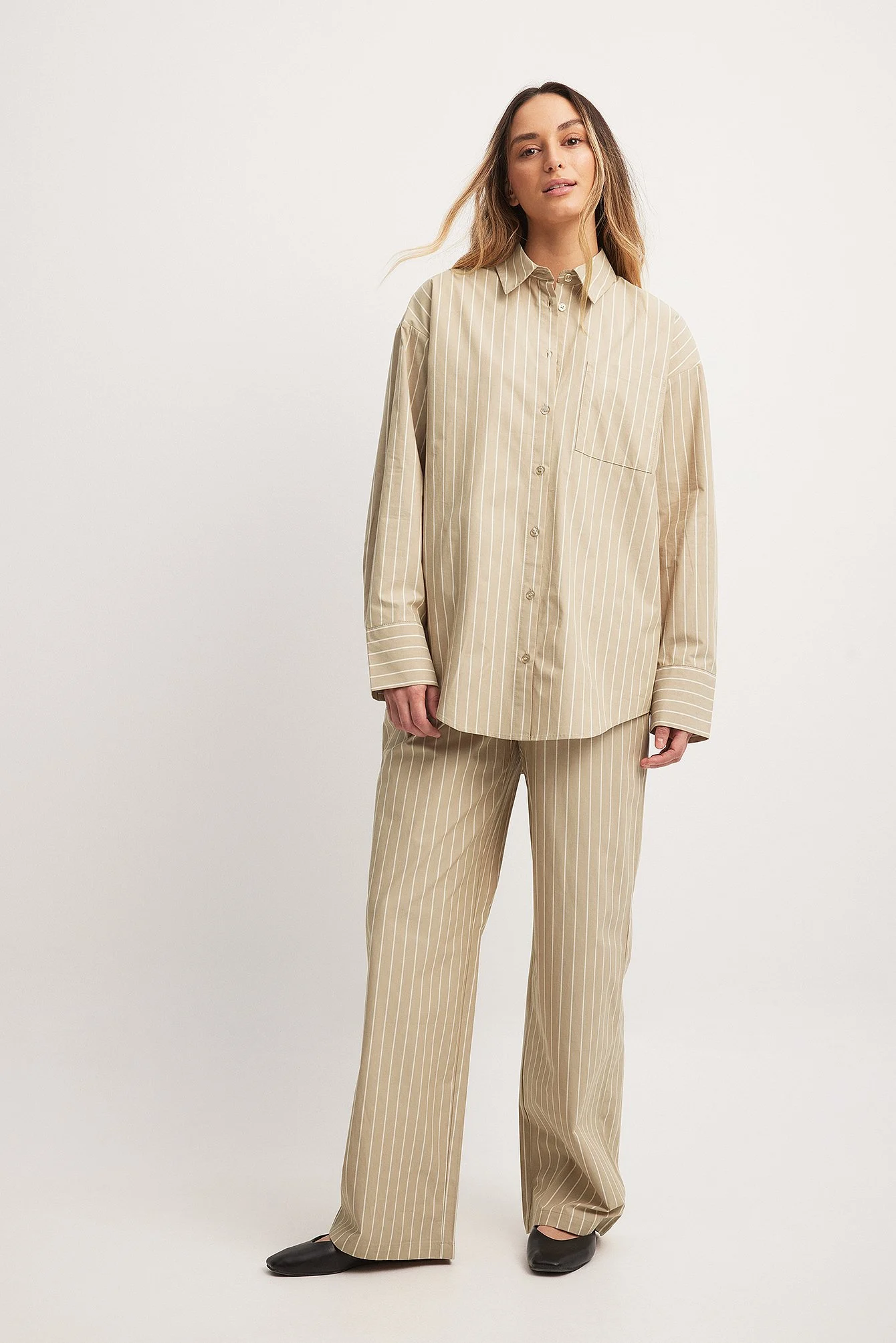 Oversize-Hemd mit Taschendetail aus Baumwolle