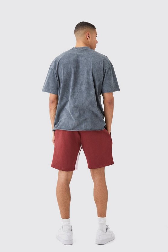 Lockere Shorts mit Farbspritzern