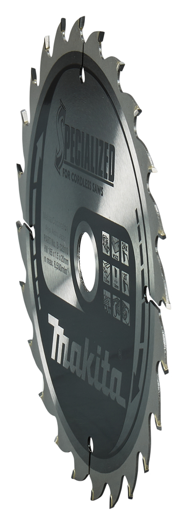 Makita Zubehör B-32910 Kreissägeblatt für Holz Spezial 165x20x1,5 24T 20g