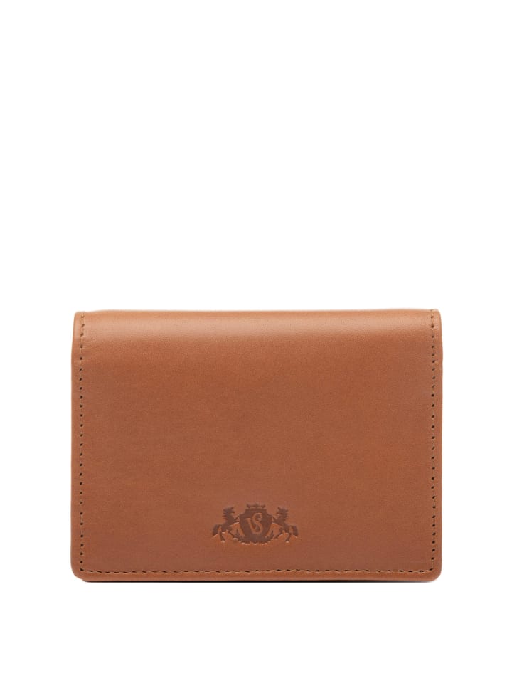 SID & VAIN Leder-Kartenetui echt Leder Geldbeutel Damen groß hell-tan in braun günstig kaufen onesize